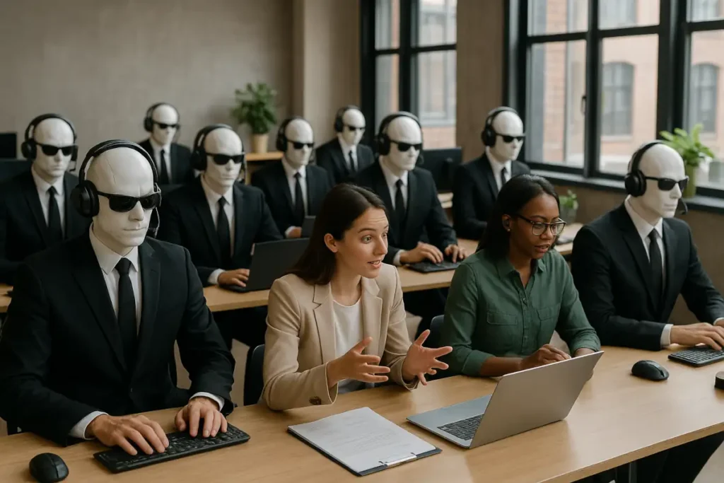 Agentic work environment visualization of future