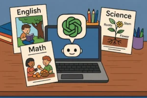 AI-Enhanced Picture Worksheets for English, Math & Science