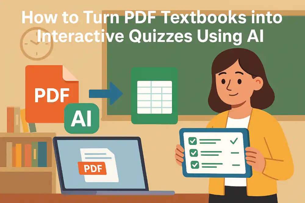 How to Turn PDF Textbooks into Interactive Quizzes Using AI